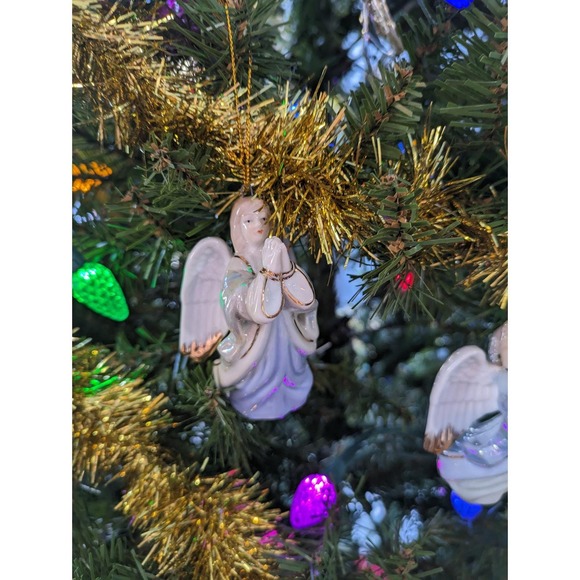 Madison & Max Hope Holiday Collection Angel Ornaments Set of 6 Porcelain 3 3/4" - Picture 9 of 9